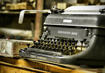 A typewriter. https://www.flickr.com/photos/22017189@N00/2621358221