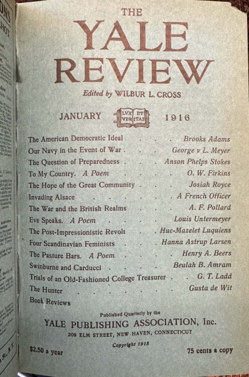 January 1916 cover image