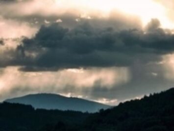 A stormy sky.