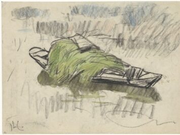 A sketch in green